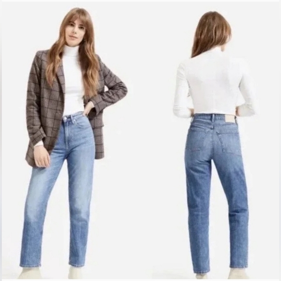 Everlane The Super Soft Straight Leg Jean 100% Organic Cotton | Size 24 Regular - Picture 1 of 6